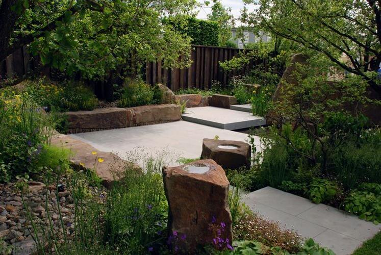 私家花园实景图,300平私家花园设计参考案例(2)-成都一方园林绿化公司